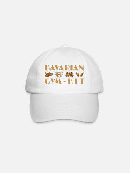 Bavarian Gym Kit Illustration - Baseballkappe - Weiß/Weiß