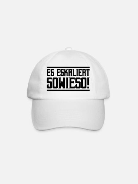 Es eskaliert Sowieso! - Baseballkappe - Weiß/Weiß