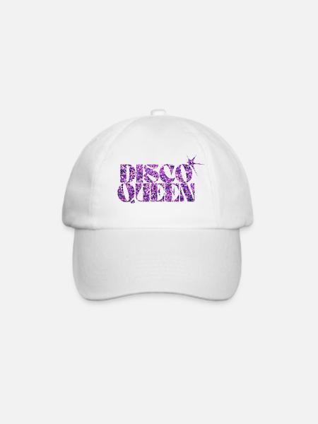 Disco Queen Glitzermuster - Baseballkappe - Weiß/Weiß