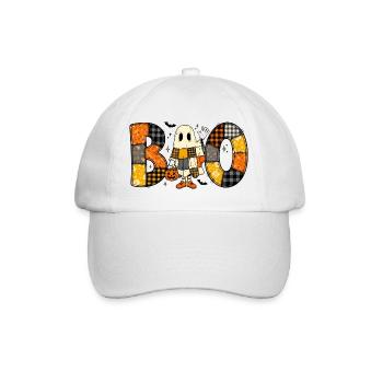 Ghost Halloween Patchwork Boo - Baseballkappe - Weiß/Weiß - Vorne