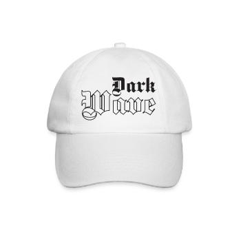 Dark Wave Musik Gothic Typografie - Baseballkappe - Weiß/Weiß - Vorne