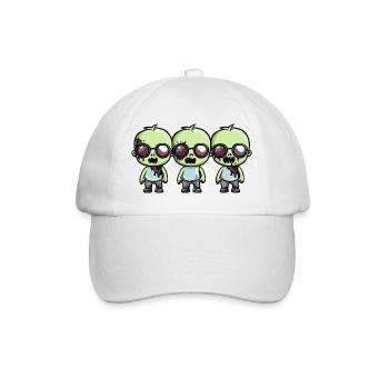 Zombies Halloween - Baseballkappe - Weiß/Weiß - Vorne