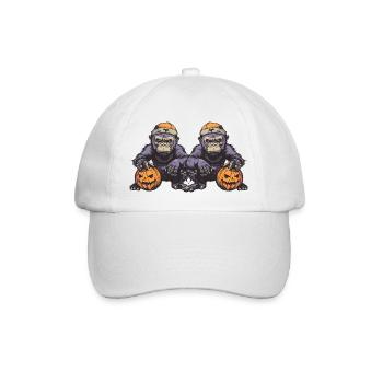 Gorilla Halloween Team Lustig - Baseballkappe - Weiß/Weiß - Vorne