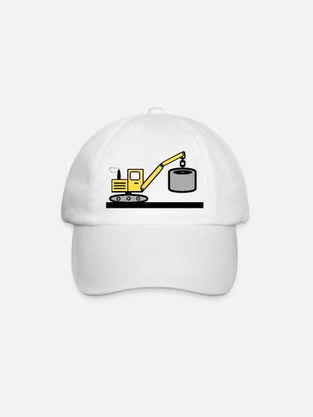 Bagger - Baseballkappe - Weiß/Weiß