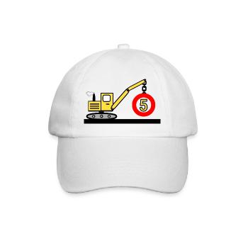 Bagger - Baseballkappe - Weiß/Weiß - Vorne