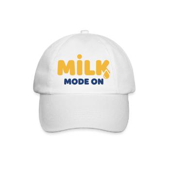 Aktiver Milchmodus - Baseballkappe - Weiß/Weiß - Vorne