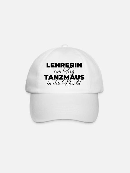 Lehrerin am Tag Tanzmaus in der Nacht - Baseballkappe - Weiß/Weiß