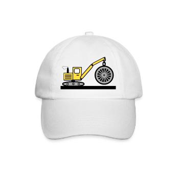 Bagger - Baseballkappe - Weiß/Weiß - Vorne