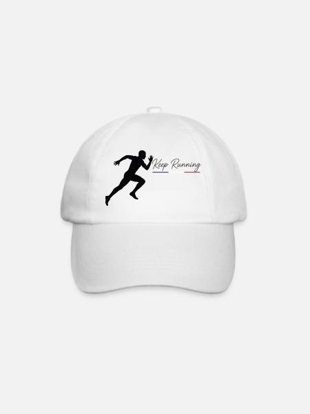 Weiterlaufen Silhouette Sporty Flag France V3 - Baseballkappe - Weiß/Weiß