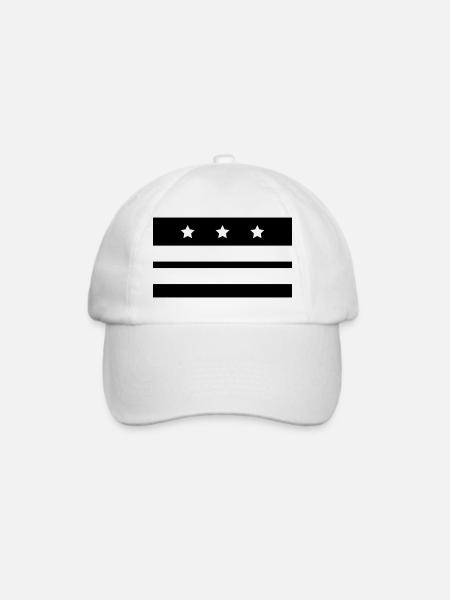 Washington-Flagge - Baseballkappe - Weiß/Weiß