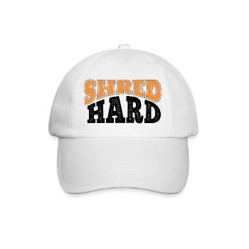 Shred Hard Snowboard Style - Baseballkappe - Weiß/Weiß - Vorne