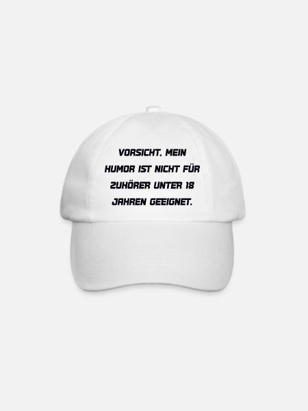 Humor Motiv - Baseballkappe - Weiß/Weiß