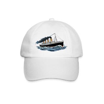 Titanic Legendärer Ozeandampfer stürmischer See - Baseballkappe - Weiß/Weiß - Vorne