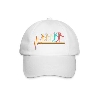 Bodybuilder Herzschlag EKG Puls Fitness Gym Kunst - Baseballkappe - Weiß/Weiß - Vorne