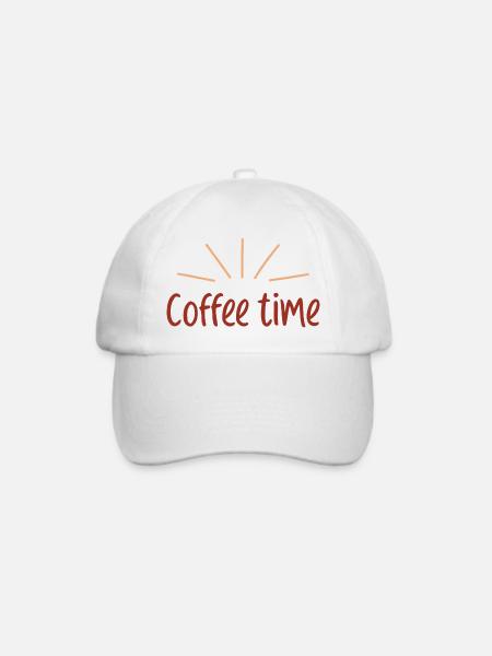 Retro Sunshine Time Kaffee - Baseballkappe - Weiß/Weiß