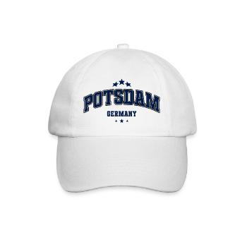 Potsdam Deutschland Emblem - Baseballkappe - Weiß/Weiß - Vorne