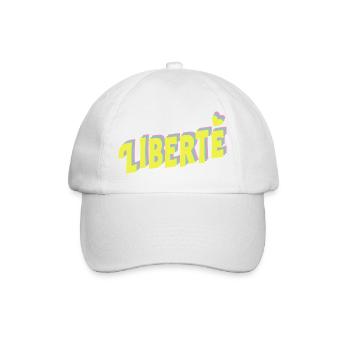 LIBERTÉ Pop Typography - Baseballkappe - Weiß/Weiß - Vorne
