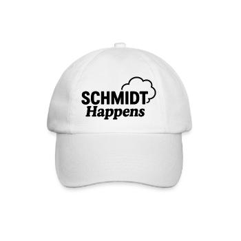Schmidt Happens Wolke Logo - Baseballkappe - Weiß/Weiß - Vorne