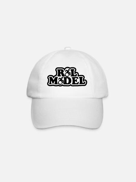 Vorbild. Für den echten Rollstuhlfahrer # - Baseballkappe - Weiß/Weiß