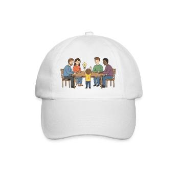Kollektive Idee um einen Tisch - Baseballkappe - Weiß/Weiß - Vorne