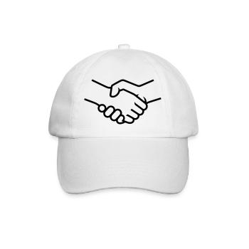 Handschlag Hände Teamwork - Baseballkappe - Weiß/Weiß - Vorne