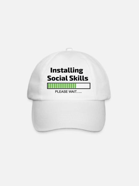 Computer installiert Social Skills Programmierer - Baseballkappe - Weiß/Weiß