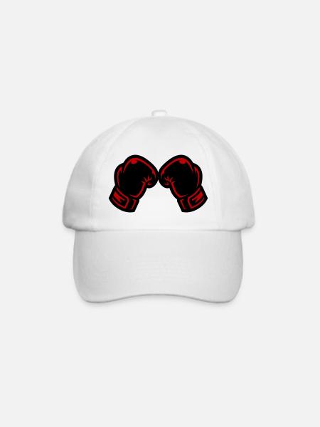 Boxhandschuhe Symbol Logo - Baseballkappe - Weiß/Weiß