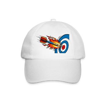 Dart Bullseye Feuer Volltreffer - Baseballkappe - Weiß/Weiß - Vorne