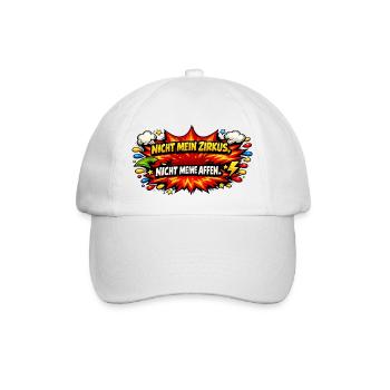 Nicht mein Zirkus, nicht meine Affen - Baseballkappe - Weiß/Weiß - Vorne