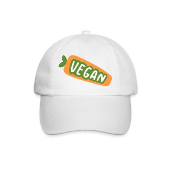 Vegan Shirt Plant Based Design Cute Veggie Aesthet - Baseballkappe - Weiß/Weiß - Vorne