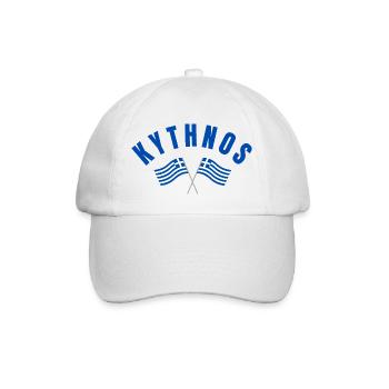 Kythnos-griechische Flaggen - Baseballkappe - Weiß/Weiß - Vorne