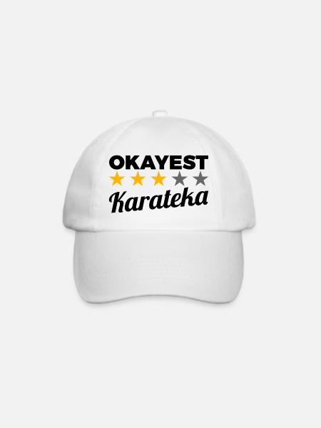 Lustiger Karateka - Baseballkappe - Weiß/Weiß