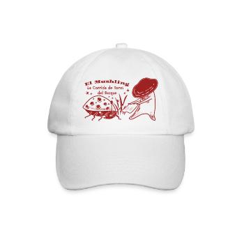 El Mushling: Corrida del Bosque - Baseballkappe - Weiß/Weiß - Vorne
