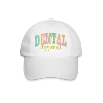 Dentale Hygienistin Farbpalette Dentalhygieniker - Baseballkappe - Weiß/Weiß - Vorne