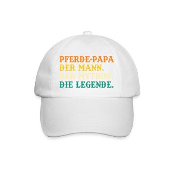 Reiten Papa Vater Pferdeliebhaber Reiterhof Pferde - Baseballkappe - Weiß/Weiß - Vorne