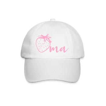 Erdbeeren Oma - Baseballkappe - Weiß/Weiß - Vorne