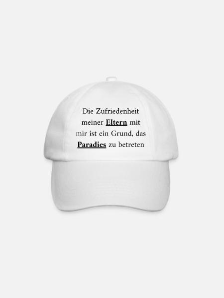 Eltern & Paradies: Ein Weg zum Glück - Baseballkappe - Weiß/Weiß