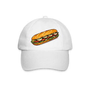 Frischer Sandwich Blickfang - Baseballkappe - Weiß/Weiß - Vorne