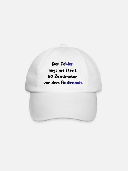 Instandhaltung T-Shirt Lustiges Geschenk Handwerk! - Baseballkappe - Weiß/Weiß