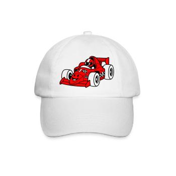 Racing Car Child - Baseballkappe - Weiß/Weiß - Vorne