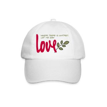 Lass mich Liebe säen - Baseballkappe - Weiß/Weiß - Vorne