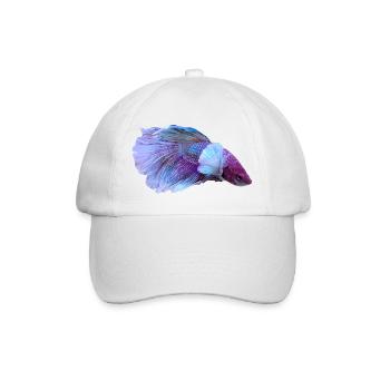 Violetter Blau-Betta Farbwirbel - Baseballkappe - Weiß/Weiß - Vorne