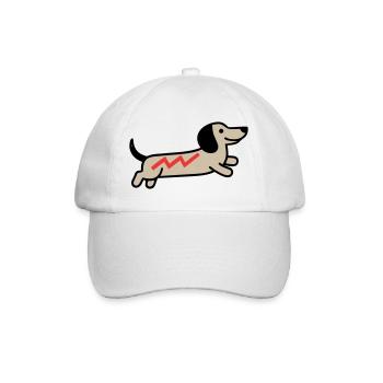 Dackel Blitz Rennen Hundesport Agility - Baseballkappe - Weiß/Weiß - Vorne