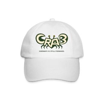 CRAB – seitlich bedeutet auch vorwärts - Baseballkappe - Weiß/Weiß - Vorne