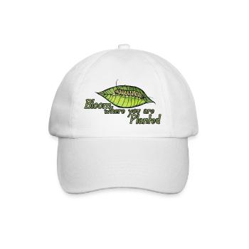Blühe dort, wo du gepflanzt bist - Baseballkappe - Weiß/Weiß - Vorne