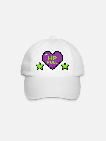 HP Full Pixel Herz Logo - Baseballkappe - Weiß/Weiß