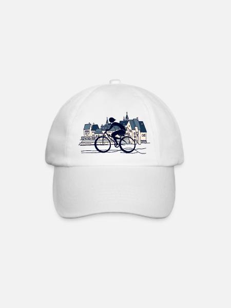 Radfahrer - Baseballkappe - Weiß/Weiß