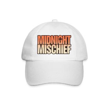 Halloween-Unfug – Mitternachts-Unfug - Baseballkappe - Weiß/Weiß - Vorne