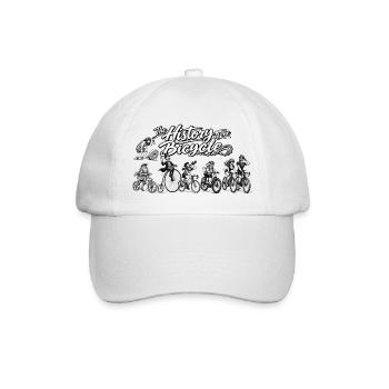 Historie des Fahrrads – Vintage Radreise - Baseballkappe - Weiß/Weiß - Vorne