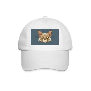 Cat design - Baseballkappe - Weiß/Weiß - Vorne